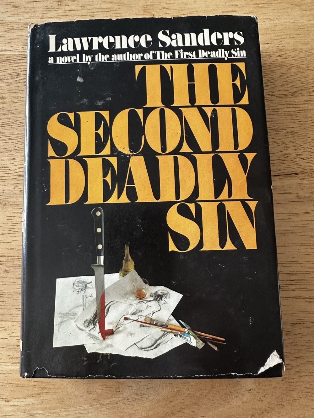 Lawrence Sanders The Second Deadly Sin, HC/BCE/DJ 1977 Fiction Novel Book VTG